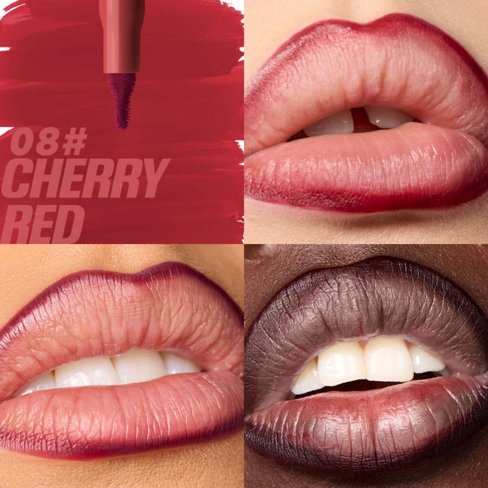 Velvet Brown Lip Liner Pencil Nude Matte Waterproof Non-stick Cup Cherry Red Lip Liner Lip Contour Pen Lipstick Makeup For Woman