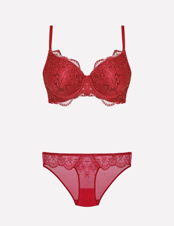 4385 – Non-Padded Bra Set – Burgundy
