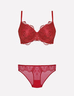 4385 – Non-Padded Bra Set – Burgundy
