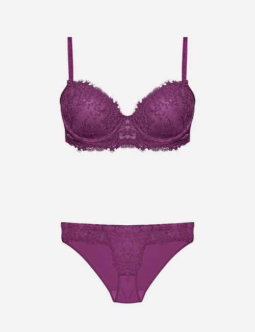 4487 – Padded Bra Set – Burgundy