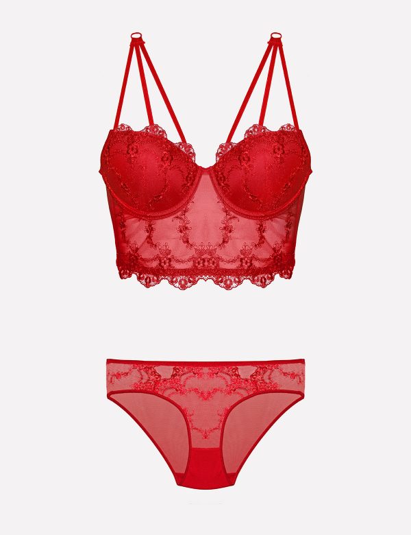 4491 – Padded Bra Set – Red