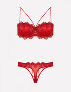 4591 – Supportive Strapless Bra Set – Red