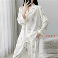 Women's 2pcs Long Sleeve Ruffle Trim Collar