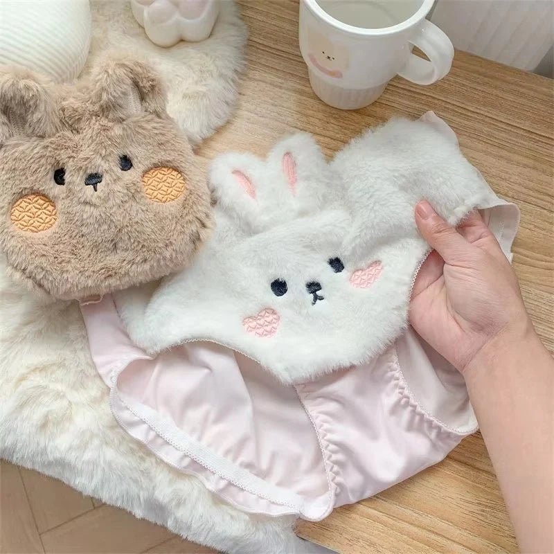 New High Quality Sexy Cute Anime Soft Plush Design bra underwear Japanese cartoon rabbit underwear Bra & Panty Set