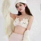 New High Quality Sexy Cute Anime Soft Plush Design bra underwear Japanese cartoon rabbit underwear Bra & Panty Set