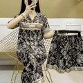 Nighty Designs Women's Silk Embroidery