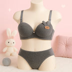 New High Quality Sexy Cute Soft Plush Design Bra & Panty Set