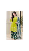 💚Lime Green &amp; Teal Floral 3-Piece Suit