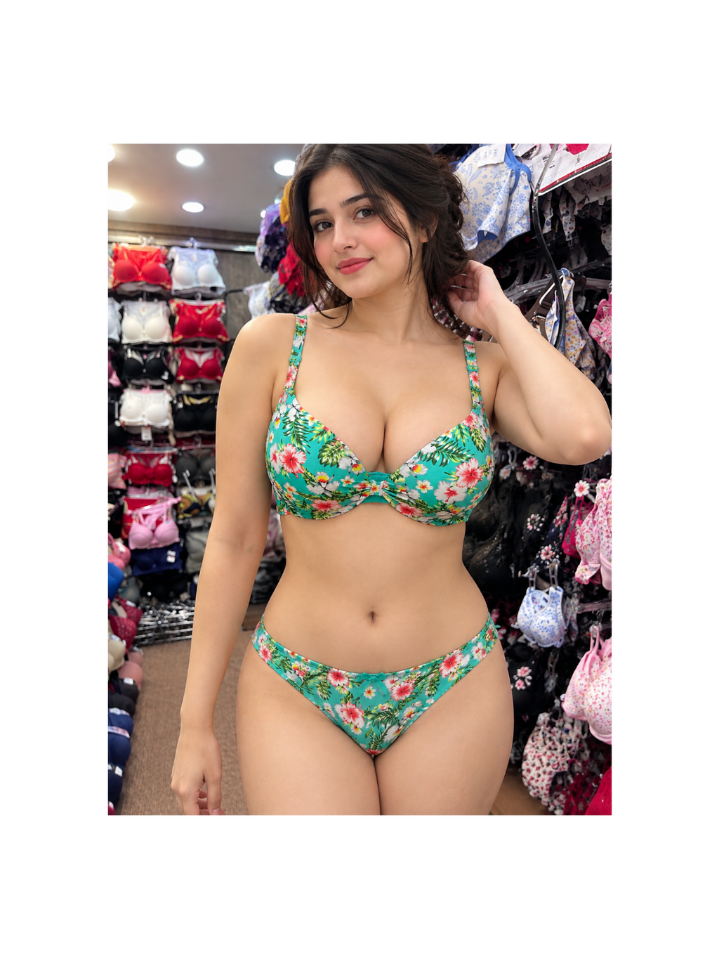 Printed Padded Bra Set Article 6