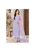 Charming Lilac Embroidered 3-Piece Lawn Suit