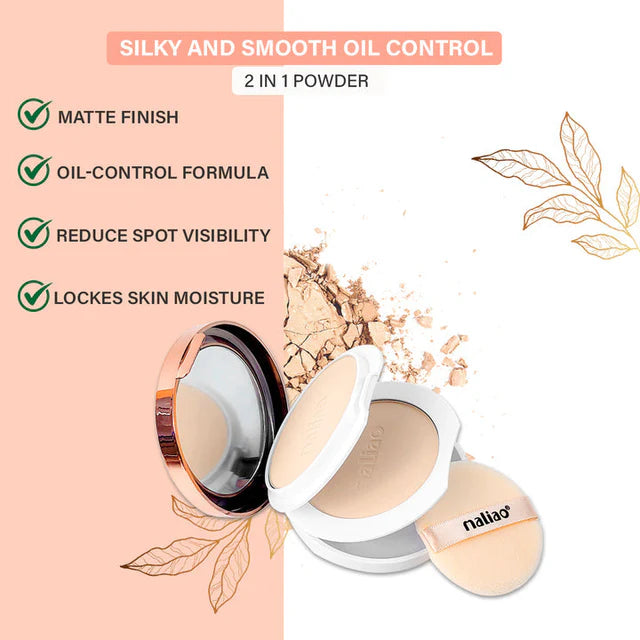 Maliao® 2-in-1 Compact Powder – Oil Control Matte
