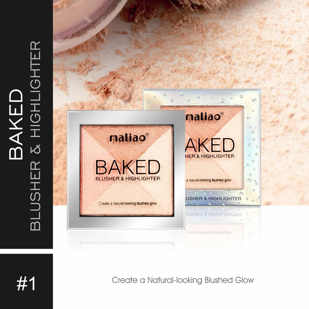 Maliao® Baked Blusher & Highlighter Glow Duo