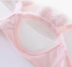 New High Quality Sexy Cute Anime Soft Plush Design bra underwear Japanese cartoon rabbit underwear Bra & Panty Set