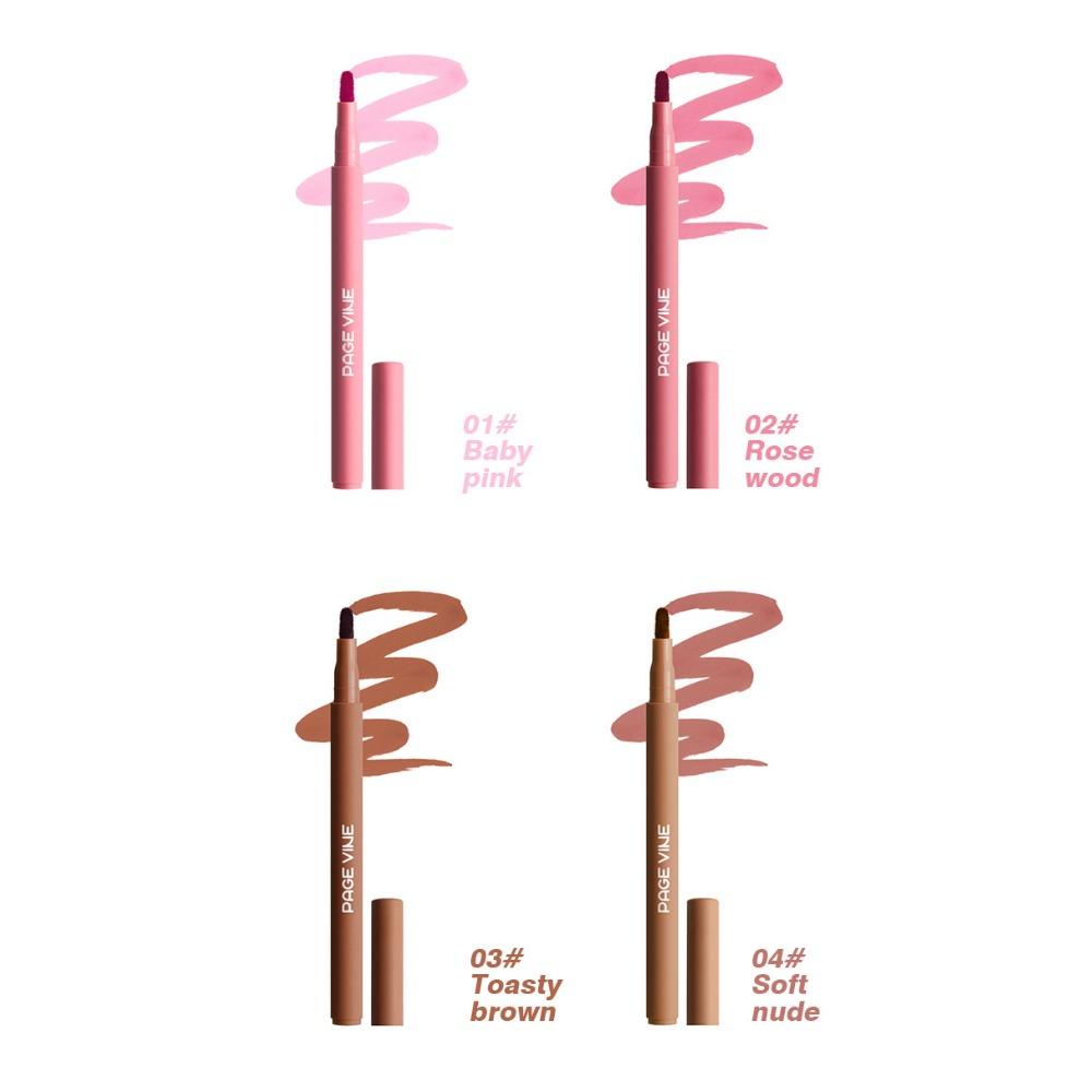 Velvet Brown Lip Liner Pencil Nude Matte Waterproof Non-stick Cup Cherry Red Lip Liner Lip Contour Pen Lipstick Makeup For Woman