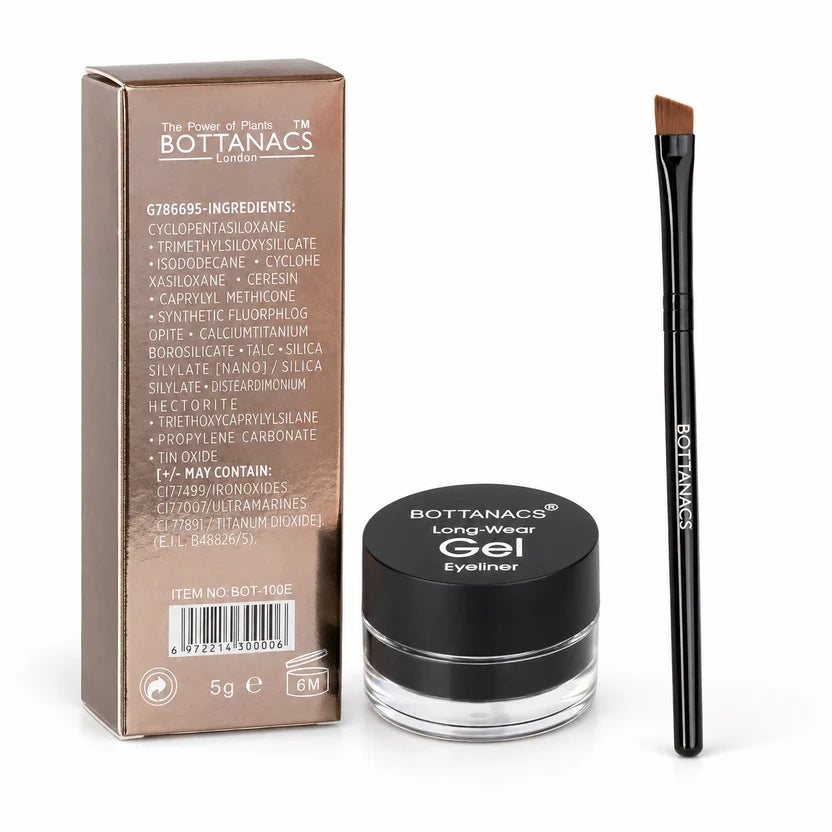BOTTANACS 24H Black Gel Eyeliner with Brush – 5g