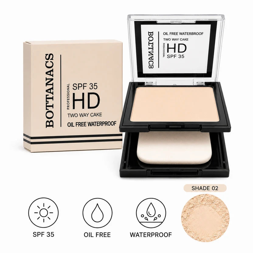 BOTTANACS HD Two Way Cake SPF 35 – Shade 02 Ivory