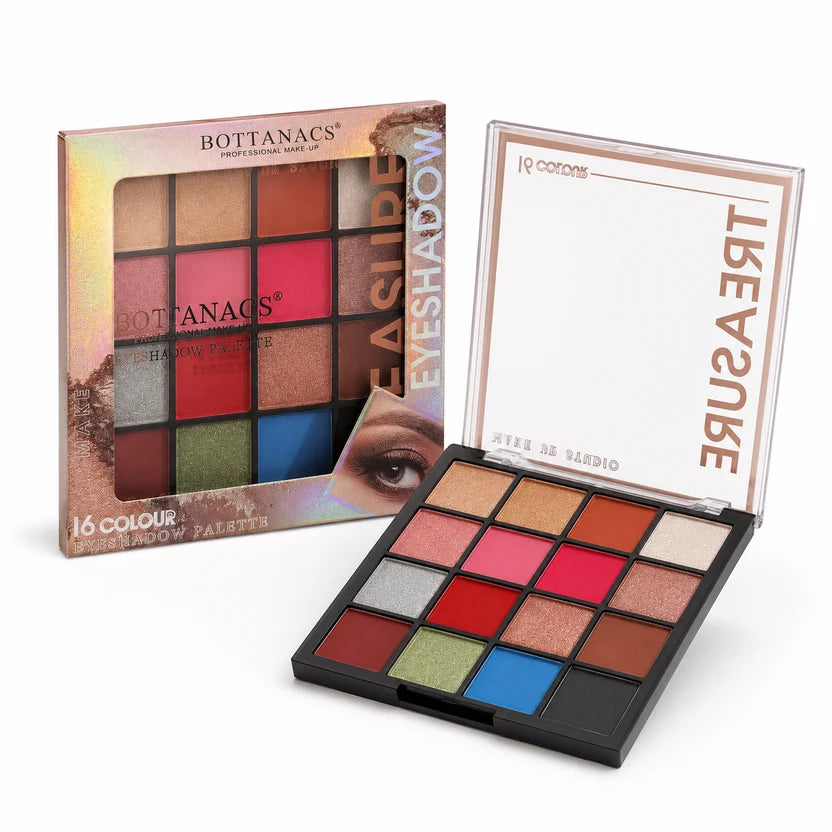 BOTTANACS Treasure 16 Colour Eyeshadow Palette – Shade 01