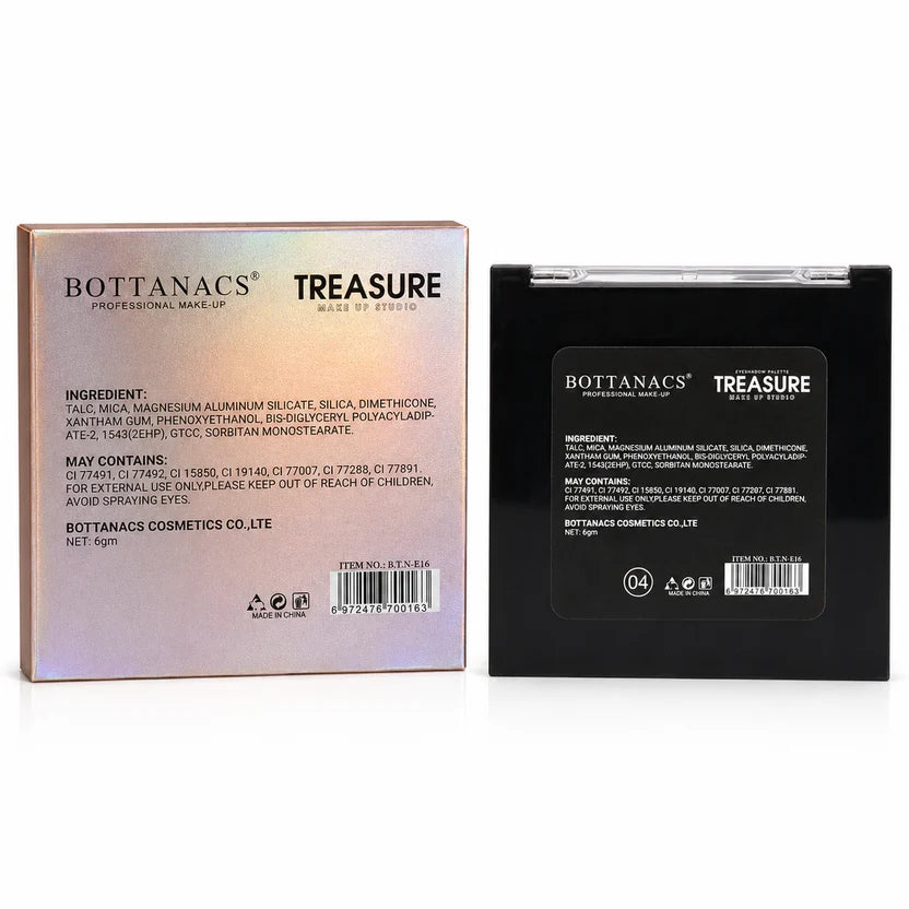 BOTTANACS Treasure 16 Colour Eyeshadow Palette – Shade 01
