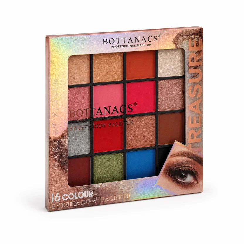 BOTTANACS Treasure 16 Colour Eyeshadow Palette – Shade 01