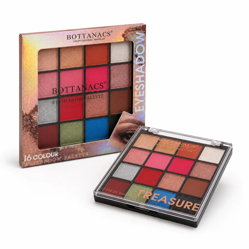 BOTTANACS Treasure 16 Colour Eyeshadow Palette – Shade 01
