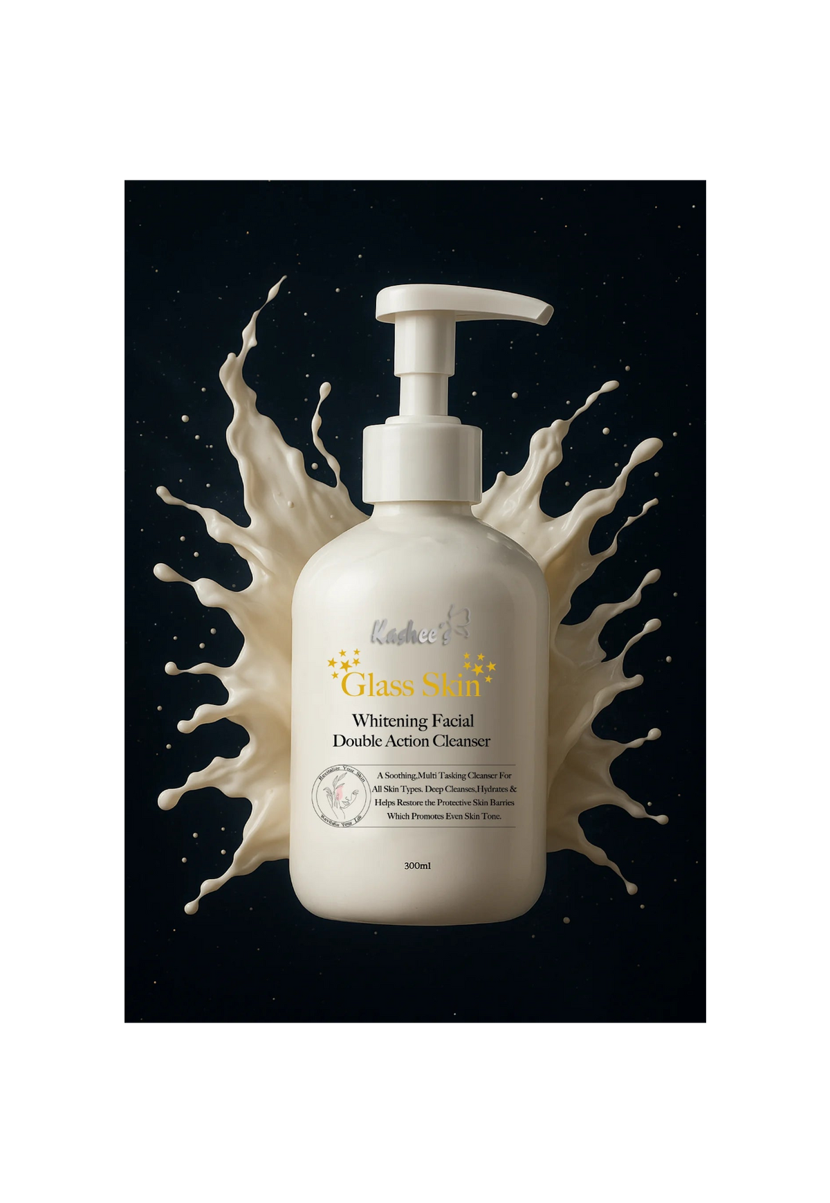 Kashees Glass Skin Whitening Facial Double Action Cleanser