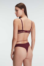 Anıl 4839 Fantasy Floral Patterned Padded Underwired Lingerie Set with Lace Details